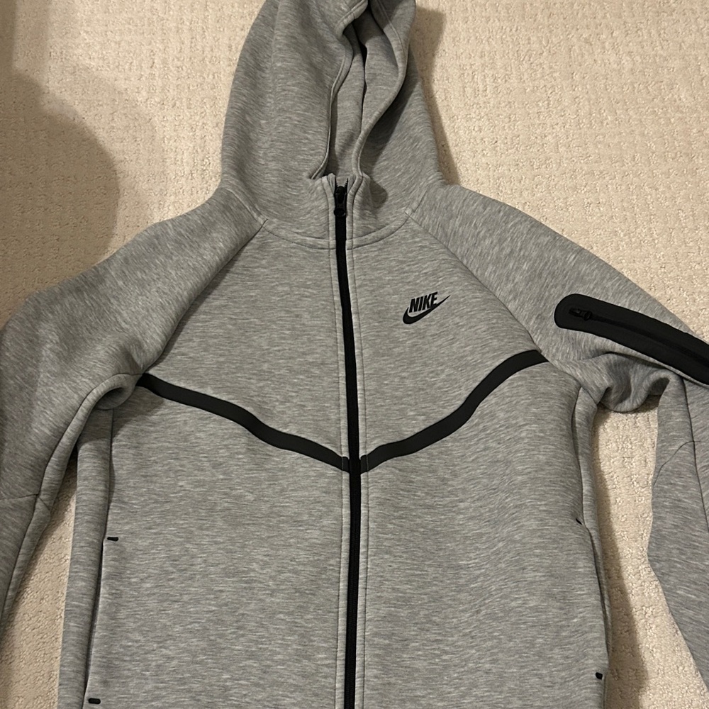 Nike Heather Gray Hoodie with Black Details
